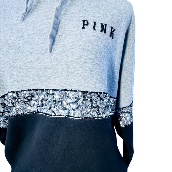 VS PINK Sequin Hoodie Sweater - Size S - Picture 5 of 7